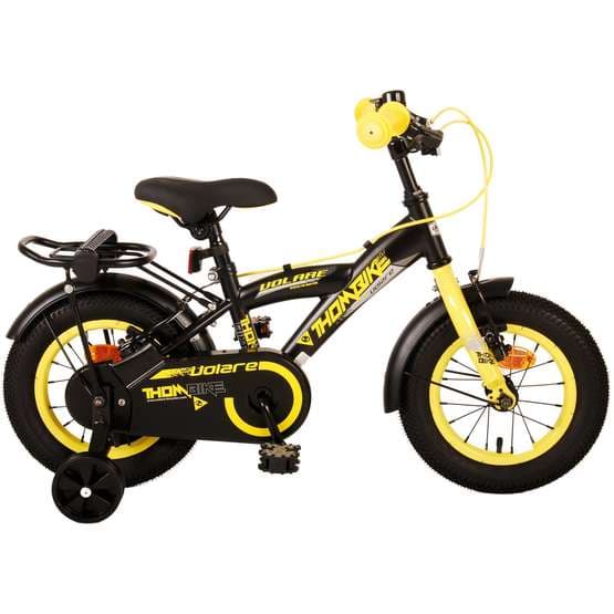 Volare - Lasten polkupyörä - Thombike 12 tuuman keltainen - kaksinkertaiset käsijarrut