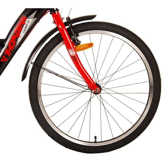 Volare - Barncykel - Thombike 24 Tum Röd - Dubbla Handbromsar
