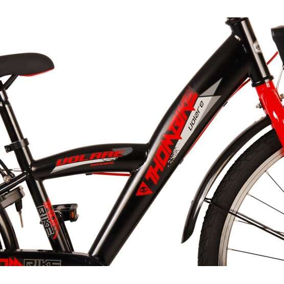 Volare - Barncykel - Thombike 24 Tum Röd - Dubbla Handbromsar