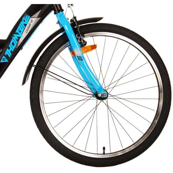 Volare - Børnecykel - Thombike 24 Tommer Blå - Dobbelte håndbremser