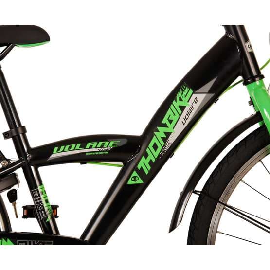 Volare - Børnecykel - Thombike 24 Tommer Grøn - Dobbelte håndbremser