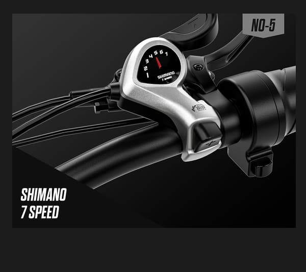 Shengmilo S700 elcykel 2000W elcykel 48V 17.5ah batteri Shimano 7-växlad elcykel 26 tums elcykel med tjocka däck