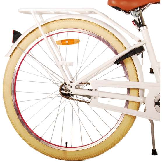 Volare - børnecykel - fremragende 26 tommer hvid - fodbremse med bagagebærer foran