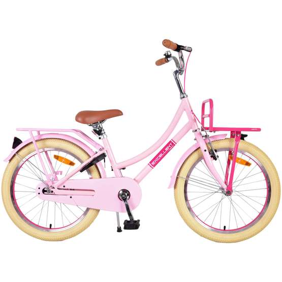 Volare - børnecykel - fremragende 20 tommer lyserød - fodbremse med baggageholder foran