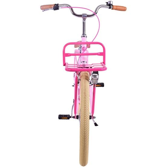 Volare - børnecykel - fremragende 24 tommer lyserød - fodbremse med baggageholder foran
