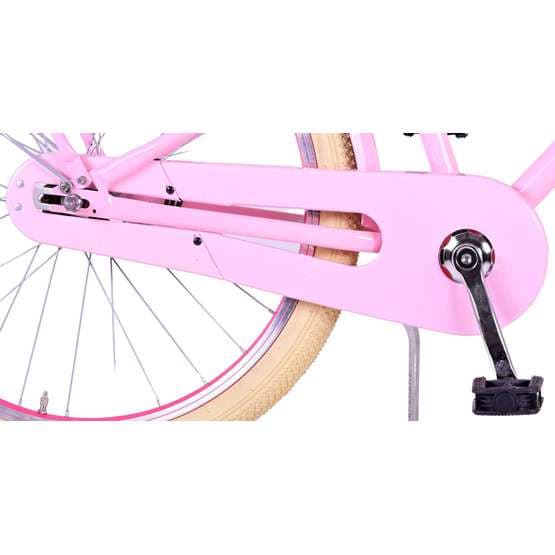 Volare - børnecykel - fremragende 24 tommer lyserød - fodbremse med baggageholder foran