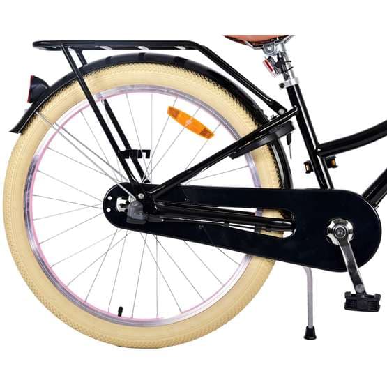 Volare - børnecykel - fremragende 24 tommer sort - Nexus 3 med bagagebærer foran