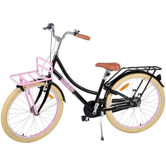 Volare - børnecykel - fremragende 24 tommer sort - Nexus 3 med bagagebærer foran