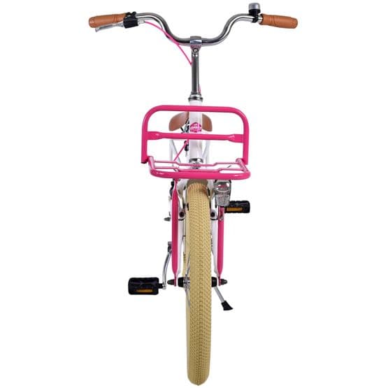 Volare - børnecykel - fremragende 20 tommer hvid - fodbremse med baggageholder foran