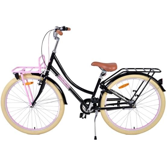 Volare - børnecykel - fremragende 26 tommer sort - Nexus 3 med bagagebærer foran
