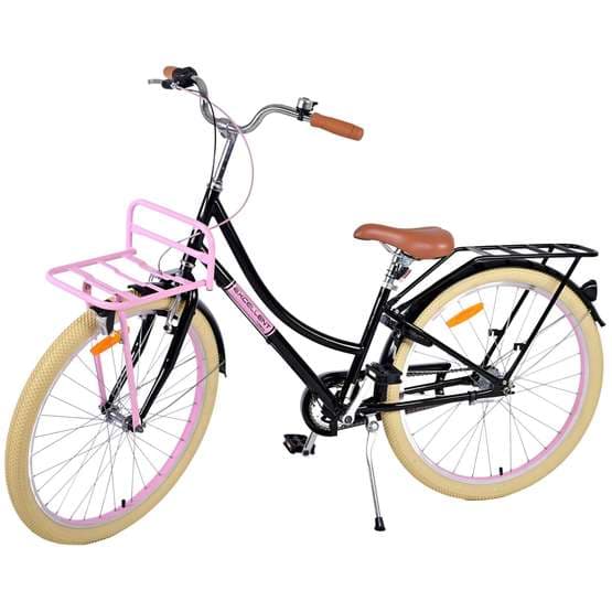 Volare - børnecykel - fremragende 26 tommer sort - Nexus 3 med bagagebærer foran