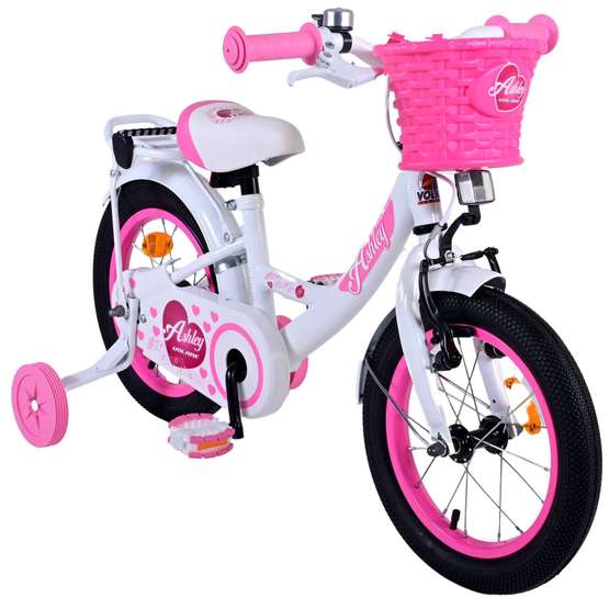 Volare - Børnecykel - Ashley 14 Tommer Hvid - Fodbremse