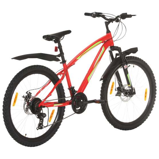 Mountainbike 21 Växlar 26-Tums Däck 36 Cm Röd