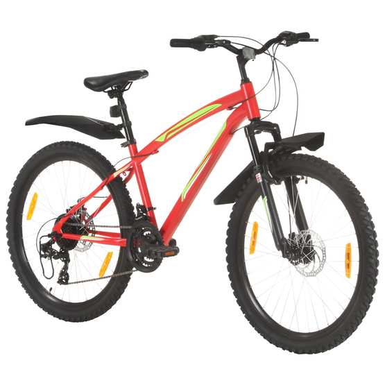 Mountainbike 21 Växlar 26-Tums Däck 36 Cm Röd