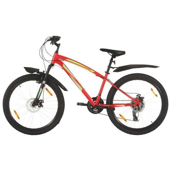 Mountainbike 21 Växlar 26-Tums Däck 36 Cm Röd