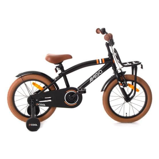 Amigo - Barncykel - 2Cool 16 Tum 26 Cm Fotbroms Svart