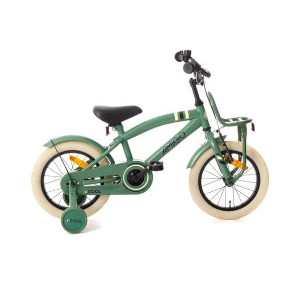 Amigo - Barncykel - 2Cool 14 Tum 24 Cm Fotbroms Grön