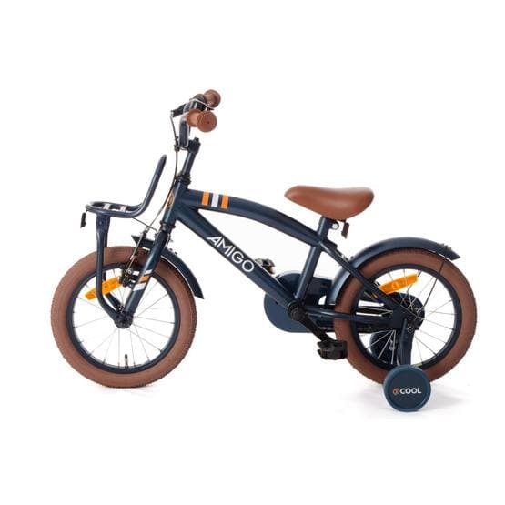 Amigo - Barncykel - 2Cool 14 Tum 24 Cm Fotbroms Blå