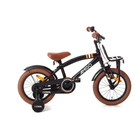 Amigo - Barncykel - 2Cool 14 Tum 24 Cm Fotbroms Svart
