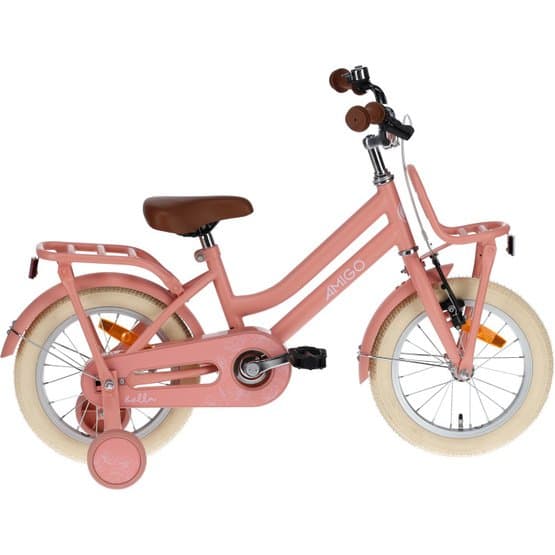 Amigo - Barncykel - Bella 14 Tum 24 Cm Fotbroms Salmon