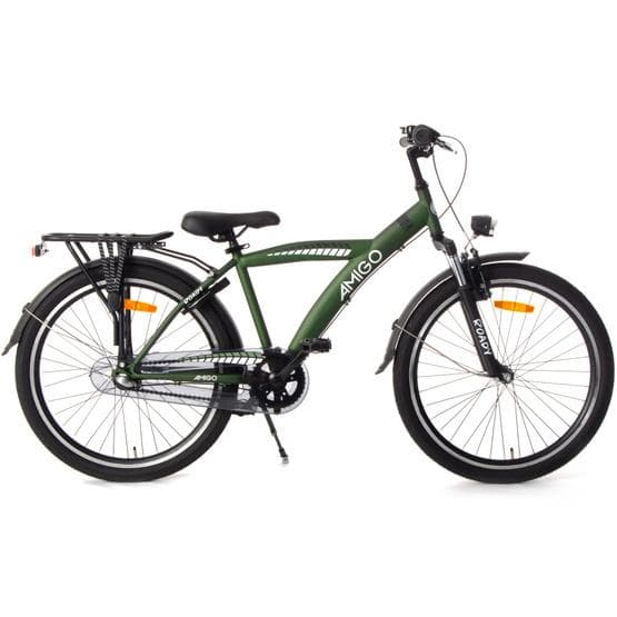 Amigo - Barncykel - Roady 24 Tum 38,5 Cm 3 Växlar Fotbroms Grön