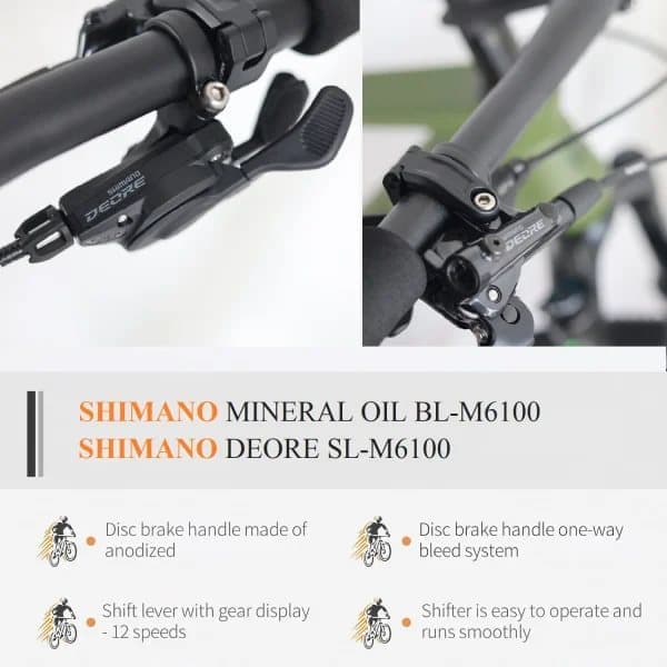 RINOS Gaia2.0 Carbon MTB Shimano Deore 12 gear Rockshox 19 inch ramme