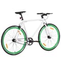 Miniatyrbild 3 av 10: vidaXL Fixed gear cykel vit och grön 700c 51 cm