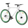 Miniatyrbild 2 av 10: vidaXL Fixed gear cykel vit och grön 700c 51 cm