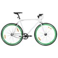 Miniatyrbild 1 av 10: vidaXL Fixed gear cykel vit och grön 700c 51 cm
