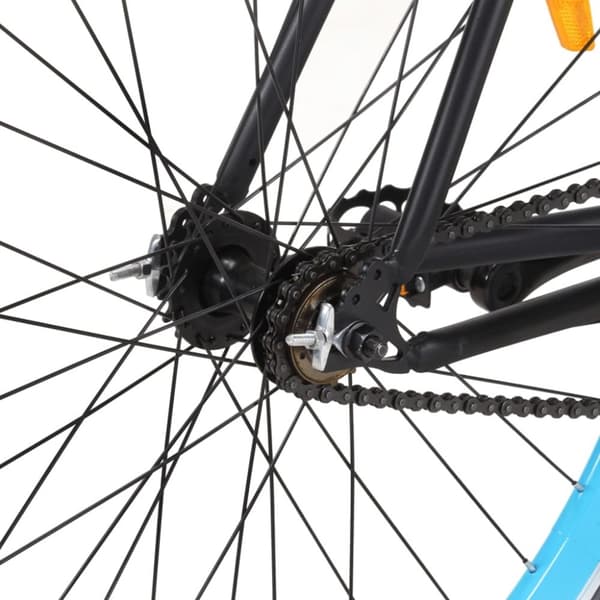 vidaXL Polkupyörä vaihteeton musta ja sininen 700c 51 cm