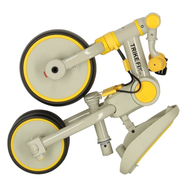 TRIKE FIX V4 trehjulet cykel, gul og grå, med visir