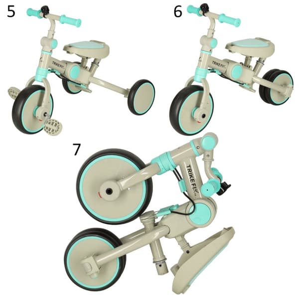 TRIKE FIX V4 trehjuling, blå och grå, med visir