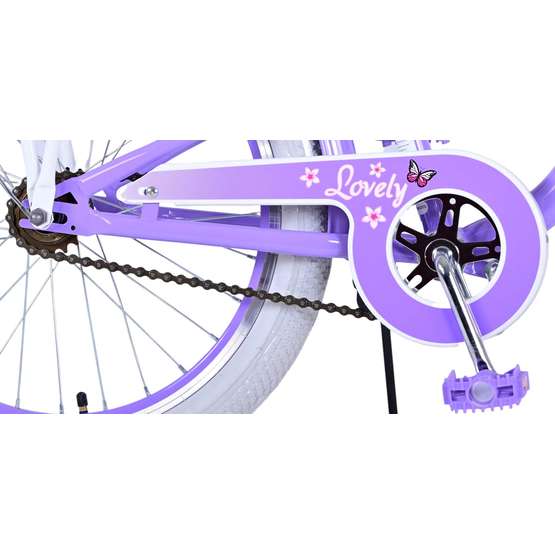Volare - Barncykel - Lovely 20 Tum Lila - Dubbla Handbromsar