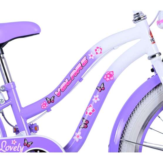 Volare - Barncykel - Lovely 20 Tum Lila - Dubbla Handbromsar