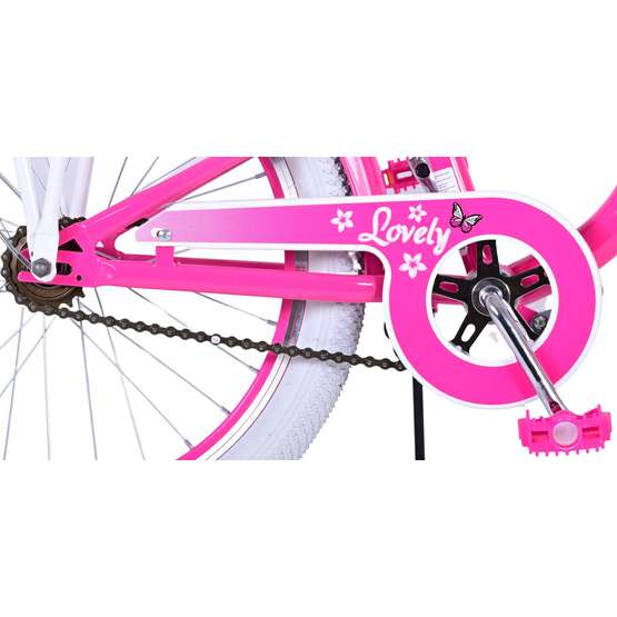 Volare - Barncykel - Lovely 20 Tum Rosa - Dubbla Handbromsar