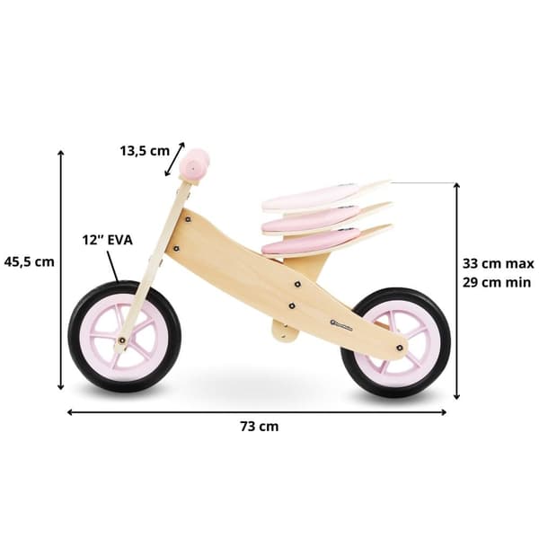 HyperMotion puinen kolmipyörä vauvalle 18 m+, PERCY 2-in-1 lasten maastopyörä, pyörät pienille lapsille, poikatytölle 2 vuotta, säädettävä istuin