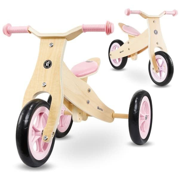HyperMotion puinen kolmipyörä vauvalle 18 m+, PERCY 2-in-1 lasten maastopyörä, pyörät pienille lapsille, poikatytölle 2 vuotta, säädettävä istuin