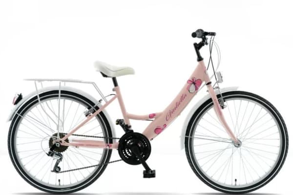 Barncykel 9-12 år Kands Giulietta 130-165 cm 24" hjul, Rosa