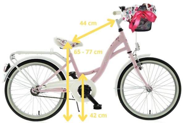 Barncykel 6-10 år Kands Diana 20'' hjul, 100-140 cm hög, Rosa