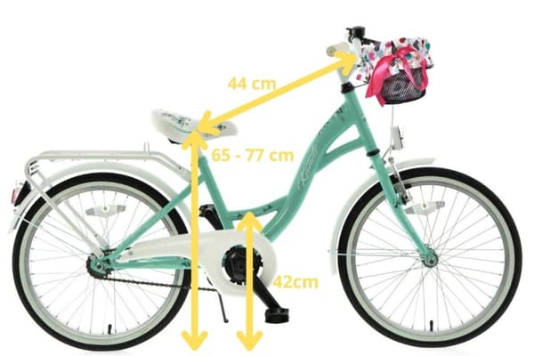 Barncykel 6-10 år Kands Diana 20'' hjul, 100-140 cm hög, Mintfärgad