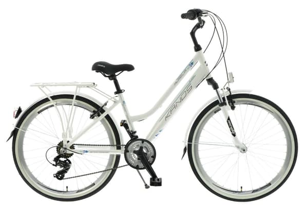 Kands Aurelia Aluminium Cykel 140-160 cm hög 26" hjul, 18-växlad, Vit