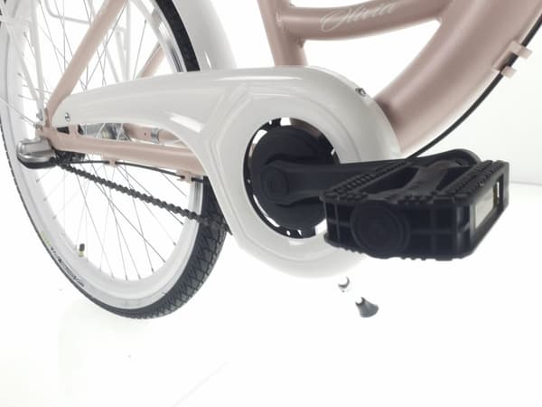 Barncykel Kands Olivia 24" hjul, aluminiumram 130-165 cm hög, 3 växlar Shimano, Rosa