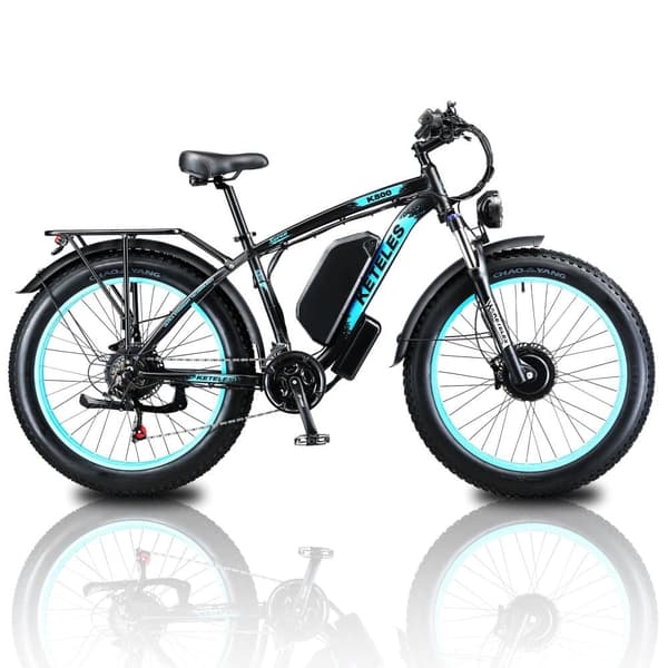 KETELES k800 vuxen 2000W elcykel med dubbla motorer, 23AH Samsung batteri, 26*4.0 fet däck elektrisk mountainbike.