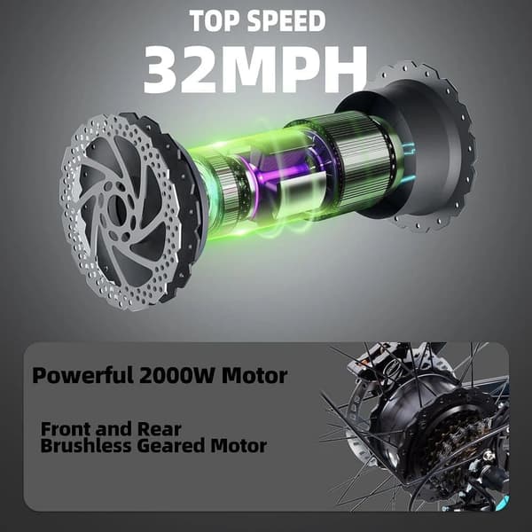 KETELES K800PRO aikuisten 2000W sähköpyörä, 23AH Samsung-akku, Shimano 7 Speed, 26*4.0 rengas, täysjousitettu sähköinen maastopyörä.