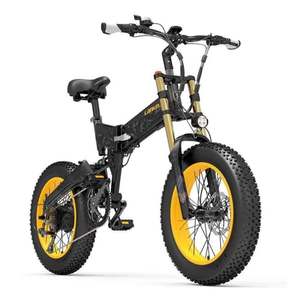 LANKELEISI X3000 Plus aikuisten 1000W sähköpyörä, 17,5Ah akku, kokoontaitettava, 20*4 rasvarengas täysjousitettu sähkömaastopyörä.