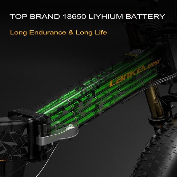 LANKELEISI X3000 Plus vuxen 1000W elcykel, 17,5Ah batteri, hopfällbar, 20*4 fat däck fullfjädrad elektrisk mountainbike.