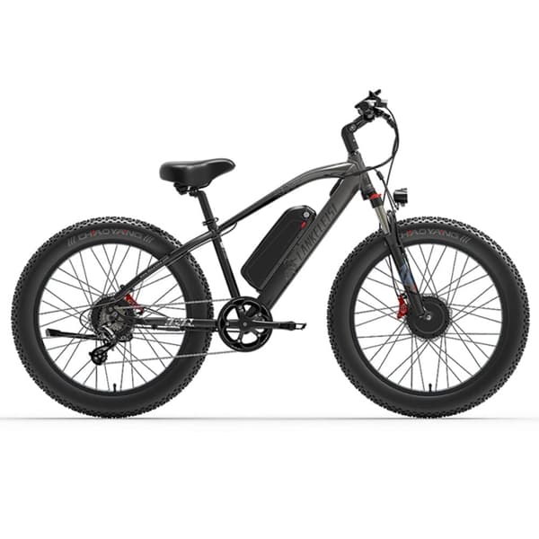 LANKELEISI MG740 PLUS Elcykel för vuxen 26*4.0'' Däck 1000W*2 Dubbelmotor 48V20Ah Batteri Maxhastighet 49km/h