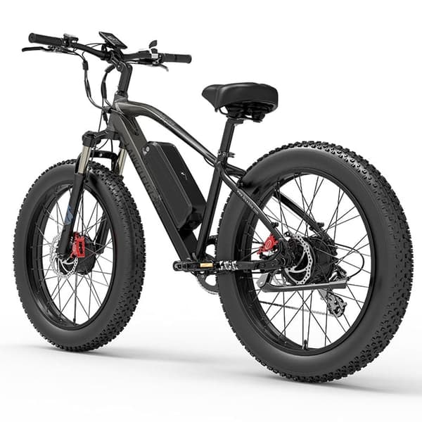 LANKELEISI MG740 PLUS Elcykel för vuxen 26*4.0'' Däck 1000W*2 Dubbelmotor 48V20Ah Batteri Maxhastighet 49km/h