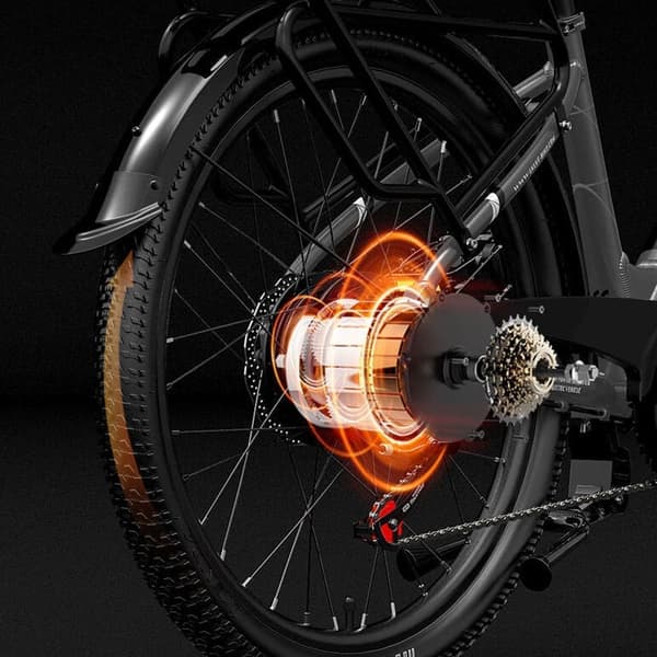 LANKELEISI ES500 elcykel för vuxna, 500W motor, 14,5ah batteri, ren elektrisk räckvidd upp till 70KM, assisterad räckvidd upp till 130KM.