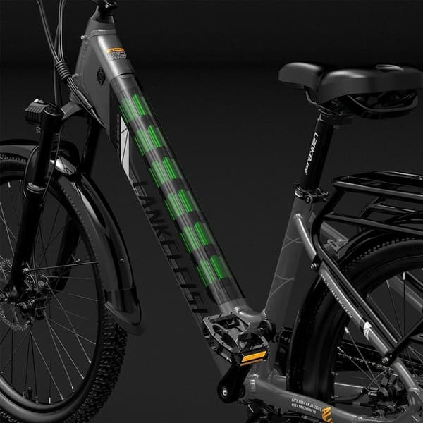 LANKELEISI ES500 elcykel för vuxna, 500W motor, 14,5ah batteri, ren elektrisk räckvidd upp till 70KM, assisterad räckvidd upp till 130KM.